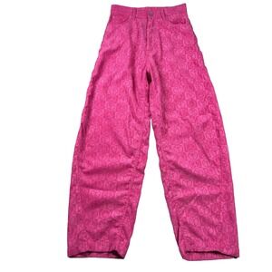 BDG Urban Outfitters Corduroy Pants Womens 26 Barrel High Rise Pink Skater Peace
